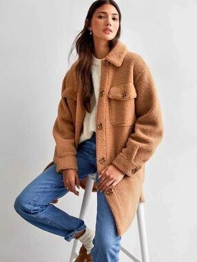Weatherproof Vintage Teddy Jacket in Brown XL Like New